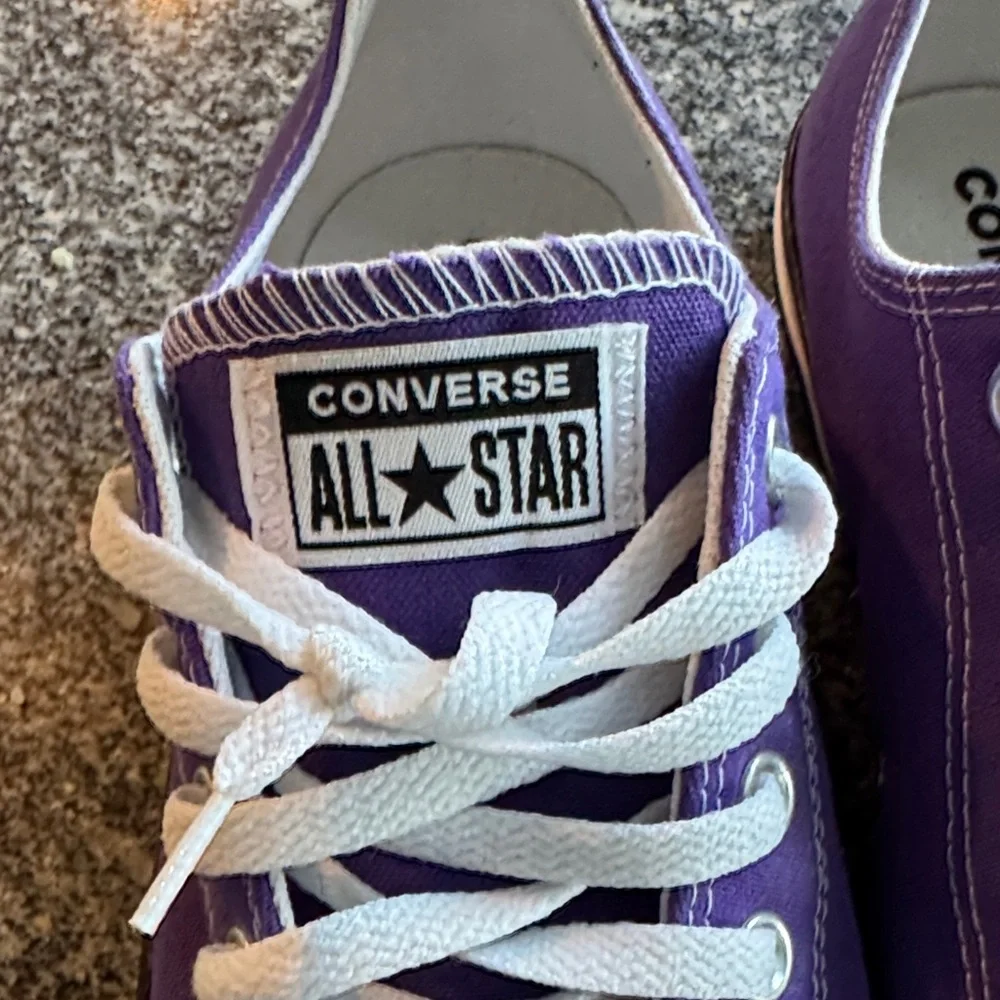 Converse All Star Violet Canvas Shoes - Picture 2 of 4